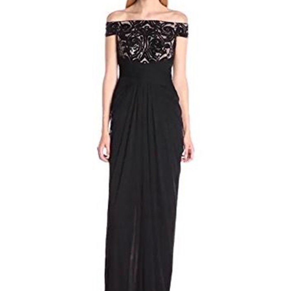 Adrianna Papell black & lace gown